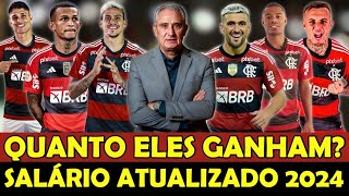 SALÁRIO JOGADORES FLAMENGO 2024  ATUALIZADO [upl. by Keller]