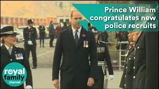 Prince William congratulates new police recruits [upl. by Letsyrk]