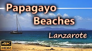 Papagayo Beach a popular beach located at the southern tip  Lanzarote Spain  4K HDR [upl. by Etessil154]