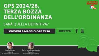 Gps 202426 terza bozza dell’Ordinanza sarà quella definitiva [upl. by Siradal]