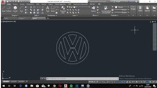 Volkswagen logo  AutoCAD [upl. by Dragelin]