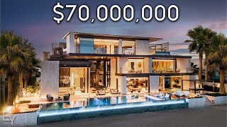 Touring a 70000000 Dubai Billionaire Mansion With an UNDERWATER GARAGE [upl. by Salokcin]