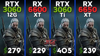 RTX 3060 12G vs RX 6600 XT vs RTX 3060 Ti vs RX 6650 XT  Ryzen 5 7600  Tested in 15 games [upl. by Niwdog]