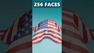 🇺🇸 USA Flag Cloth Simulation blender shorts simulation america [upl. by Diandra]