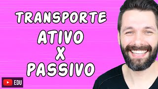 TRANSPORTE ATIVO E PASSIVO  Diferenças  Biologia com Samuel Cunha [upl. by Hale]