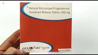 GESTOCARE300SR Tablet  Natural Micronized Progesterone Sustained Release Tablets 300mg  GESTOCARE [upl. by Pattie]