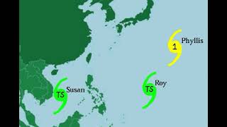 1984 Pacific Typhoon Season [upl. by Initirb]