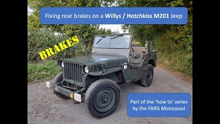 Willys jeep GPW FORD jeep Hotchkiss M201 rear brake inspection and fixing Step by step video [upl. by Dasi407]