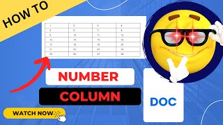 How to Number Column Cells in a Table in Google Docs [upl. by Maxa659]