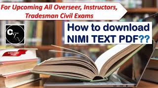 HOW TO DOWNLOAD NIMI TEXT BOOK DRAUGHTSMAN CIVIL ITI TRADEFOR UPCOMING CIVIL ENGINEERING EXAMS [upl. by Pliam642]