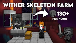 Minecraft WITHER SKELETON Farm EASY  130 skulls per hour  Tutorial 119 [upl. by Noremmac]