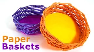 How to make Paper Baskets [upl. by Newol]