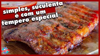 COSTELINHA DE PORCO ASSADA NO FORNO COM BARBECUE  ISSO É COMIDA [upl. by Esylla]