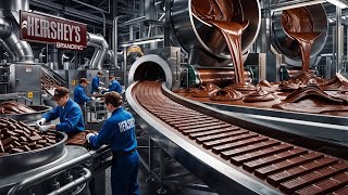 Hersheys MEGA FACTORY  How MILLION TONS Of Hersheys Chocolate Bars Are Made Every Day [upl. by Lattimer121]