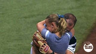 First Pitch ends in Big Surprise for Soldiers Daughter [upl. by Cleodal]