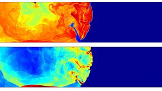 Detonation attenuation by an array of cylinders and subsequent reinitiation [upl. by Niliac75]