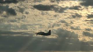 Cavanaugh Flight Museum A1E Skyraider and FM2 Wildcat departing KROG [upl. by Westland]