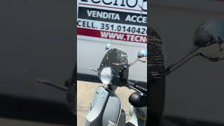 Moto Elettrica Piaggio Vespa PX 150 12v Full Parabrezza e Bauletto Colore Grigio [upl. by Natrav]