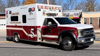 Concord NH Fire Department Ambulance 5 responding [upl. by Myranda659]