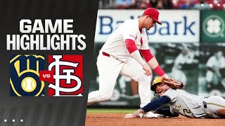 Brewers vs Cardinals Game Highlights 82024  MLB Highlights [upl. by Sausa]