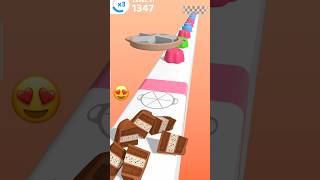 Perfect slicer ofChocolate cake stack Android cool gameplay shorts ytshorts [upl. by Teddie]