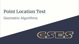 E01  Points Location Test  Geometric Algorithms  CodeNCode [upl. by Cally]