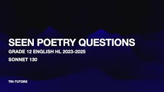 Sonnet 130  Poetry Questions [upl. by Kin]