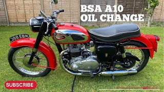 BSA A10 Super Rocket  Engine Oil Change [upl. by Weirick275]