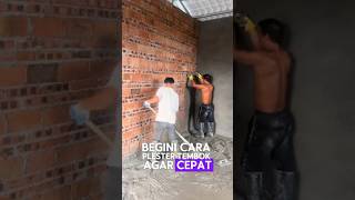 how to quickly plaster walls construction fyp fypシ゚viral fypshort short [upl. by Yzus]