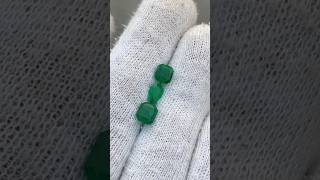 3 pieces of Emerald stones in different cuts rdgems emeraldstone howto gemstone viral shorts [upl. by Aisila]