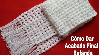 BufandaChalina Tejido a Crochet Tutorial Acabado FinalSe Aplicó Puntos Combinados la Muestra 4 [upl. by Terb]