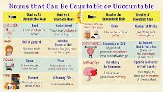 Nouns that Can Be Countable and Uncountable in English [upl. by Inalaehak]