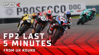 Last 5 minutes of A HECTIC FP2 in the UK 💥  2024 UKWorldSBK 🇬🇧 [upl. by Haldis]