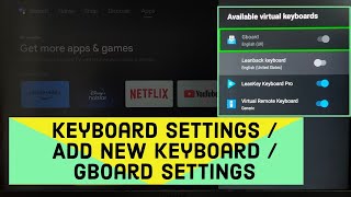 Mi TV Stick  Keyboard Settings  Gboard Settings  Add new Keyboard [upl. by Annahgiel]