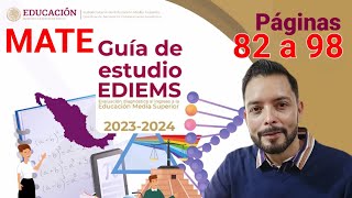 Guia Ediems 2023 Matemáticas paginas 82 a 98 contestada [upl. by Lseil]