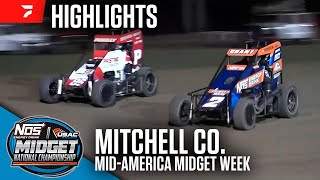 USAC MidAmerica Midget Week at Mitchell County Fairgrounds 71024  Highlights [upl. by Lemhar]