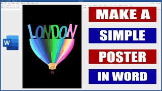 How to Make a Poster in Word  Microsoft Word Tutorials [upl. by Lalise700]