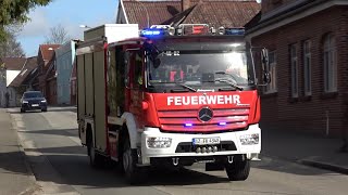 Feuer nach Explosion in Lagerhalle Einsatzfahrten Feuerwehr Kellinghusen Rosdorf Hohenlockstedt [upl. by Anaoj]