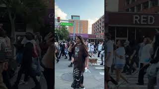 ProPalestinian protesters driven from University of Michigan encampment march through Ann Arbor [upl. by Nlycaj]