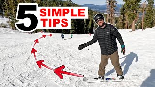 5 Simple Tips For Your First Snowboard Turn [upl. by Bak843]