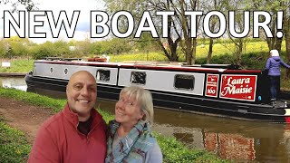 New Boat Tour  COME ONBOARD and take a look around our new Canal Narrowboat Tiny Home Episode 122 [upl. by Dlaniger756]