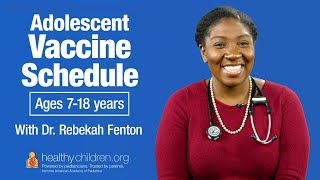 Adolescent Immunization Schedule for Ages  718 years  AAP [upl. by Tabbi]