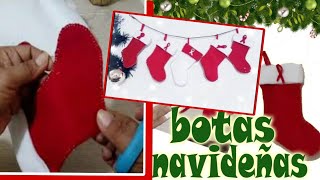 crea BOTAS NAVIDEÑAS de fieltro fáciles DIY NAVIDAD [upl. by Mcgee]