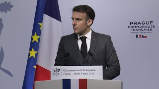 A Prague Macron appelle les alliés de lUkraine à quotne pas être lâchesquot  AFP Images [upl. by Elisabetta]