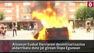 Ospa14 Euskal Herriko desmilitarizazioaren aldeko eguna ospatu da Altsasun [upl. by Johnathan731]