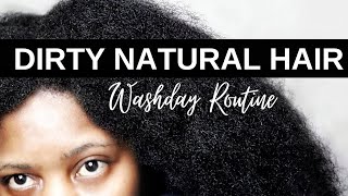 4C Natural Hair Washday after long term protective styling  South African YouTuber [upl. by Roselle38]