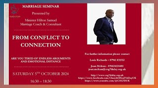 From Conflict To Connection Marriage Seminar [upl. by Llarret285]