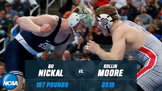 Bo Nickal vs Kollin Moore FULL 2019 NCAA championship match at 197 pounds [upl. by Nanor]