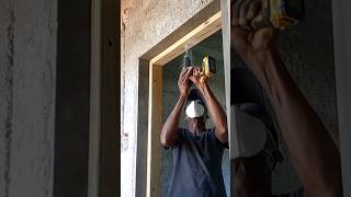 Door jamb installation how to put up door frame house construction [upl. by Shalna]