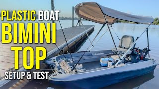 Bimini Top Install on Pond Prowler  Fishing Test [upl. by Ahseki]